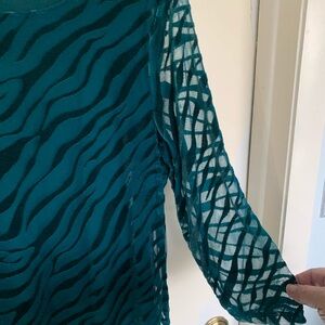 Alfani Teal Long Sleeve Top